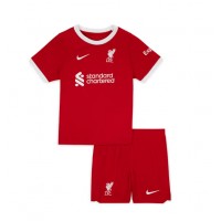 Camisa de Futebol Liverpool Equipamento Principal Infantil 2023-24 Manga Curta (+ Calças curtas)